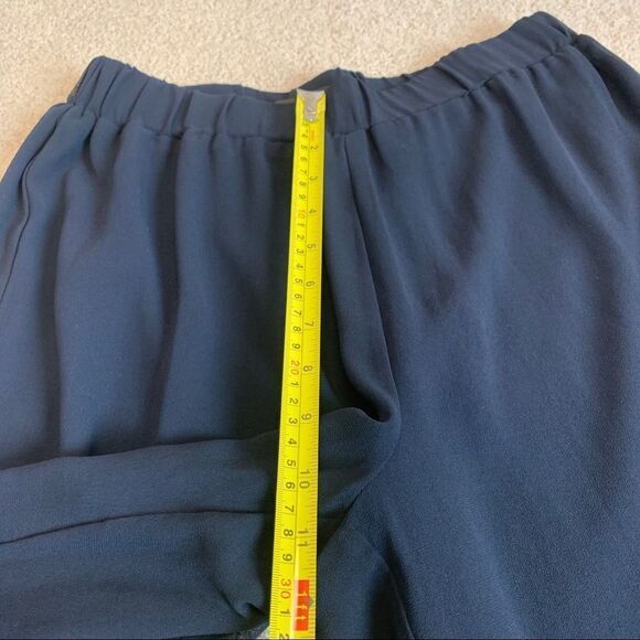 PRESTON & York Navy blue chiffon dress pants lined Sz M - Picture 8 of 12